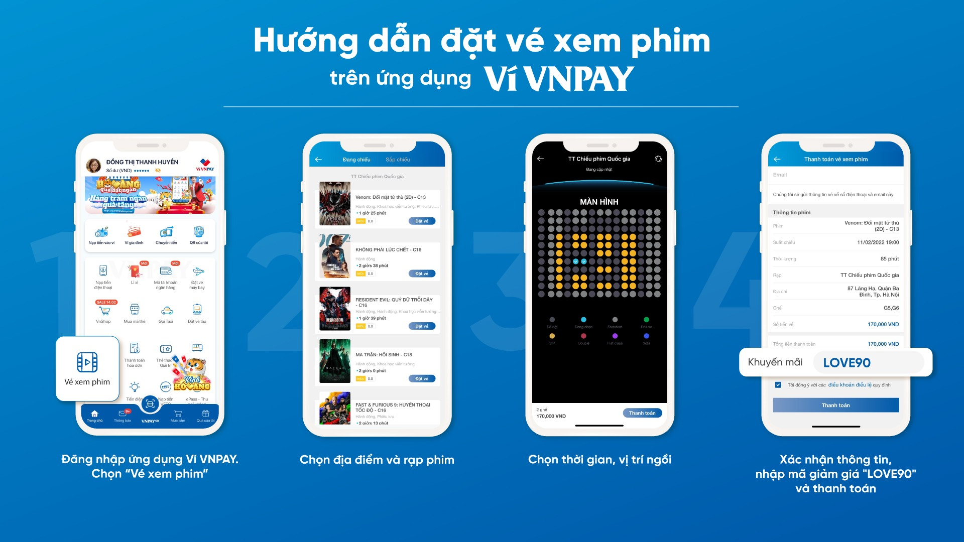 đặt vé xem phim app